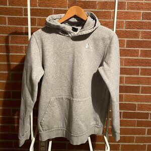 Grey Under Armour sweatshirt and sweatpants. YXL.